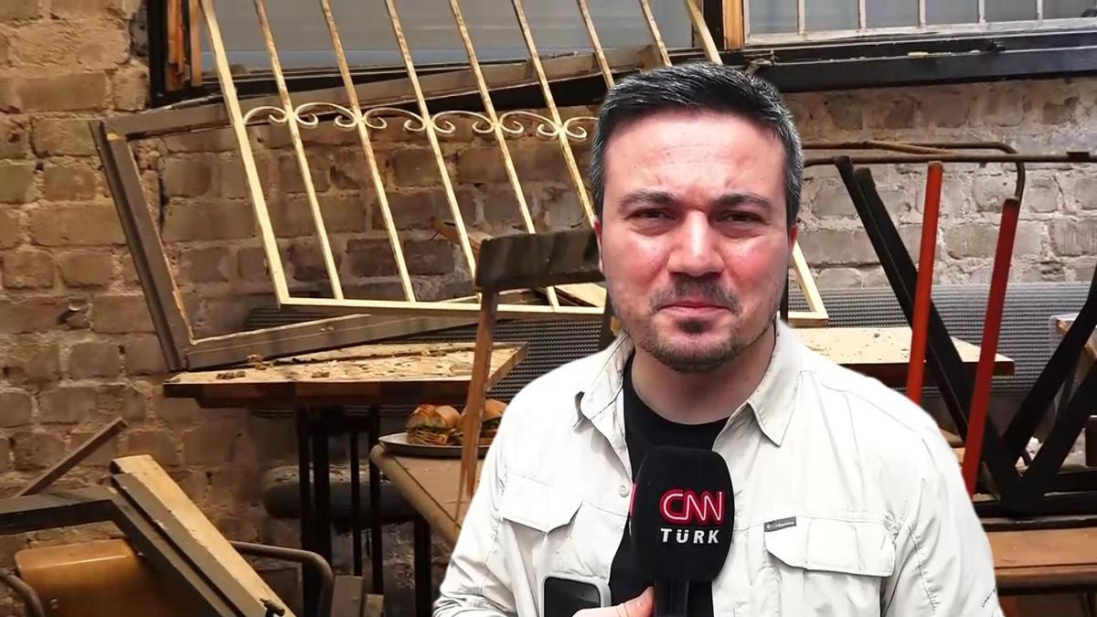 CNN TÜRK İsrailde: Füzenin düştüğü kafe hasar aldı