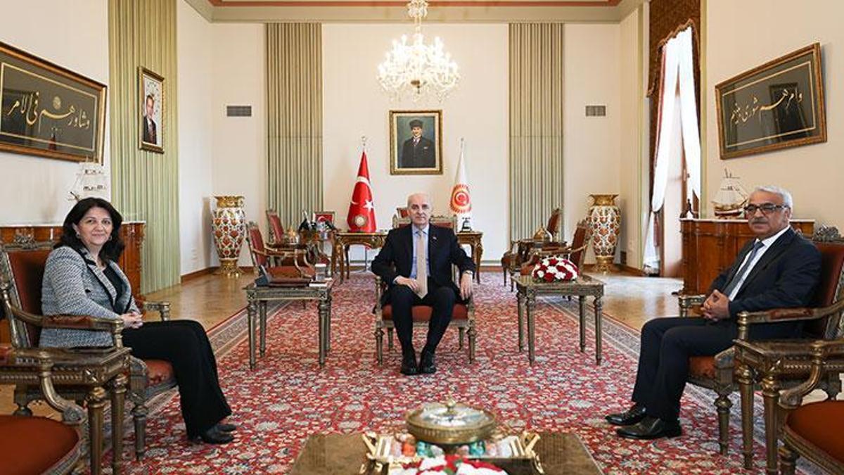 Son dakika... TBMM Başkanı Kurtulmuş, DEM Parti'li Buldan ve Sancar'ı kabul etti