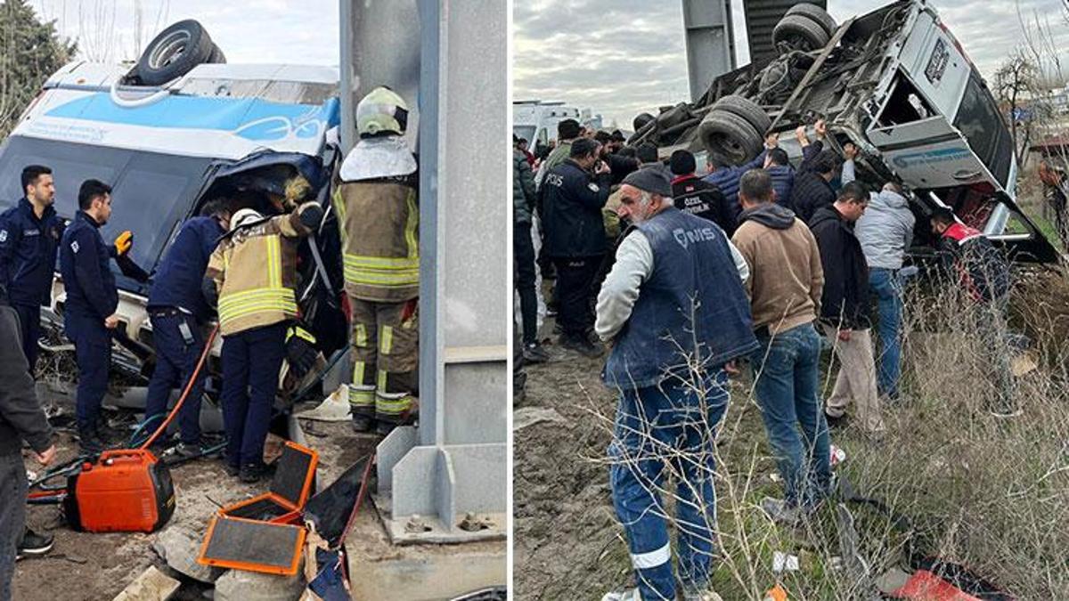 SON DAKİKA... Ankara'da feci kaza! Özel halk otobüsü üst geçide çarptı: 4 kişi hayatını kaybetti