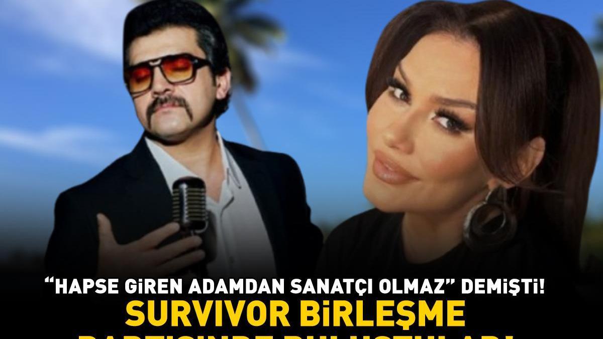 Popstar'da 'Hapse giren adamdan sanatçı olmaz' demişti! Survivor birleşme partisinde bir araya geldiler! Bayhan ve Deniz Seki buluştu