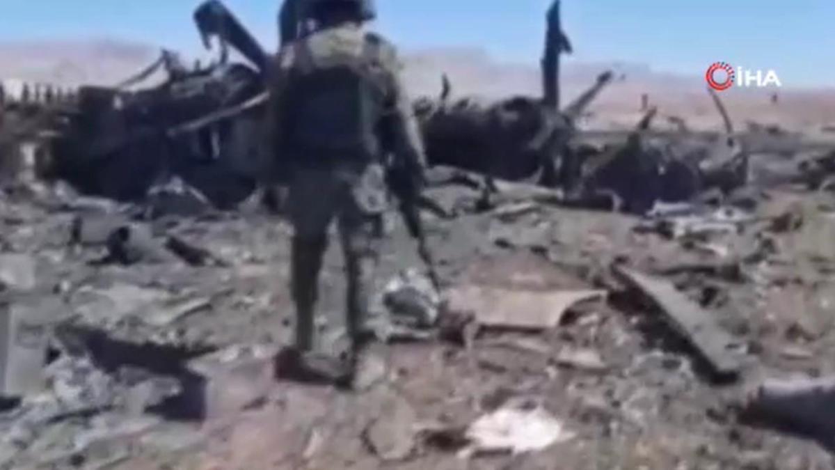 İrandan yeni görüntüler: İşte düşürülen ABD uçağının enkazı