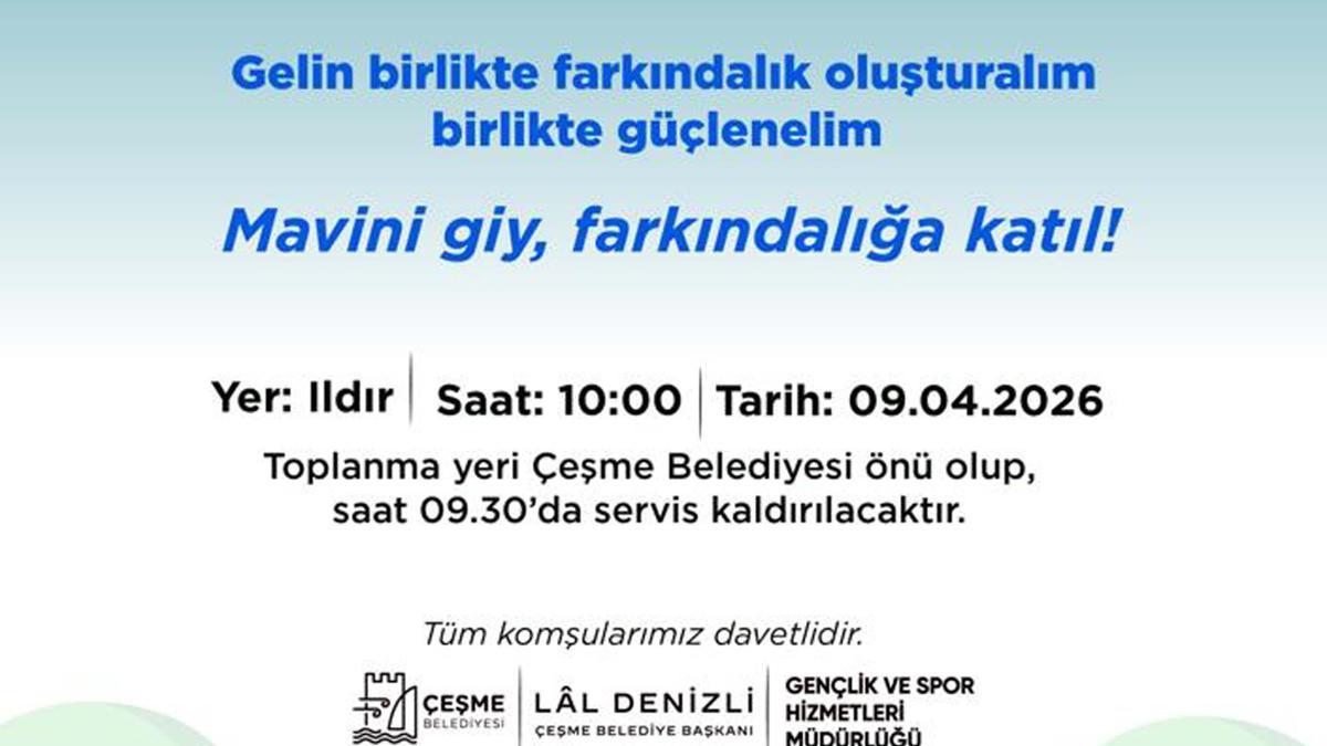 Çeşme 'otizme farkındalık' için yürüyecek