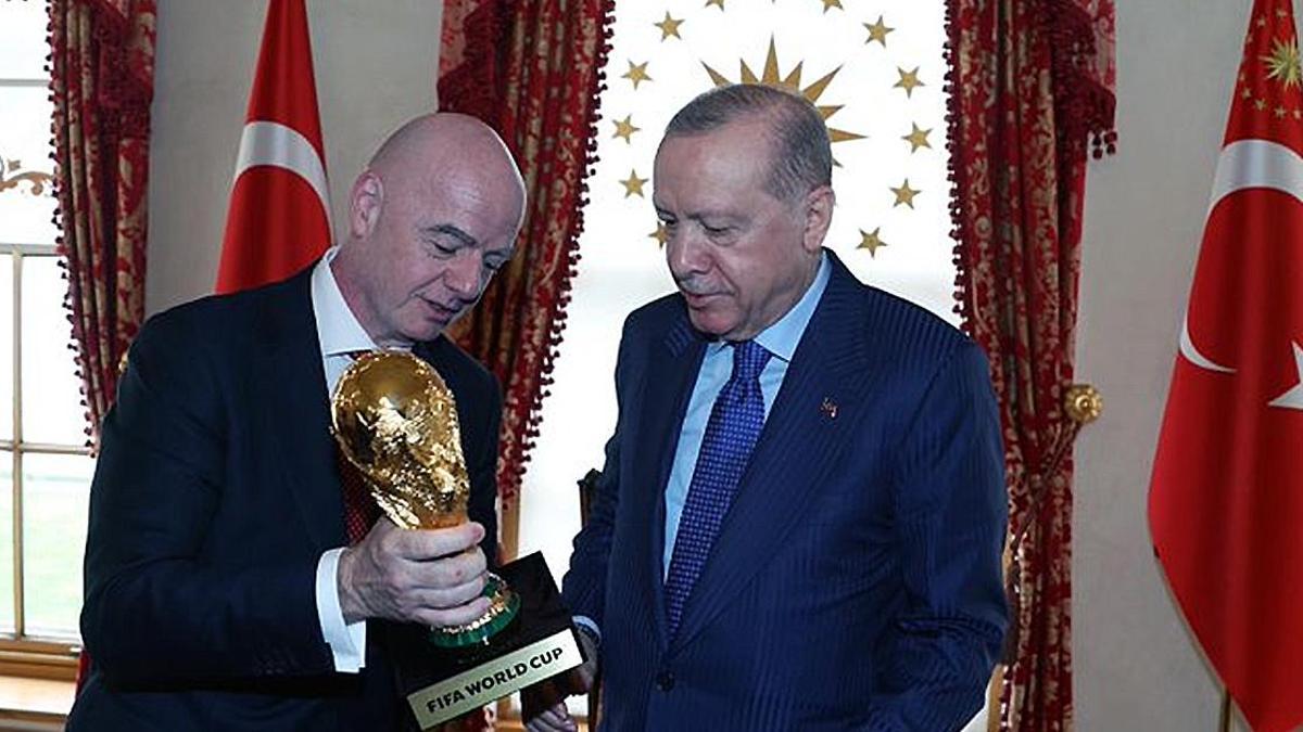 Cumhurbaşkanı Erdoğan, FIFA Başkanı Gianni Infantino'yu kabul etti