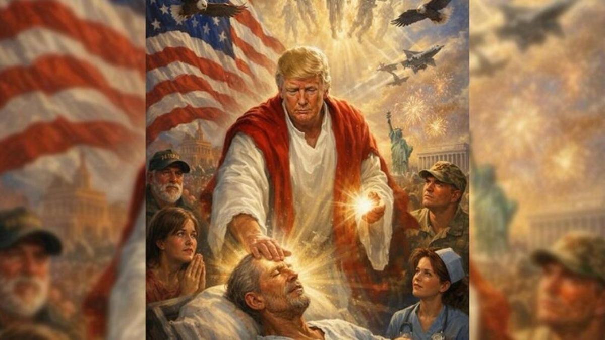 Trump tepkiler sonrası geri adım attı! Kendisinin Hazreti İsa gibi tasvir edildiği görseli paylaşıp sildi