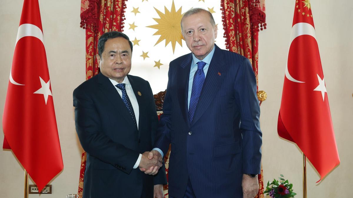 Cumhurbaşkanı Erdoğan, Vietnam Meclis Başkanı Tran Thanh Man'ı kabul etti