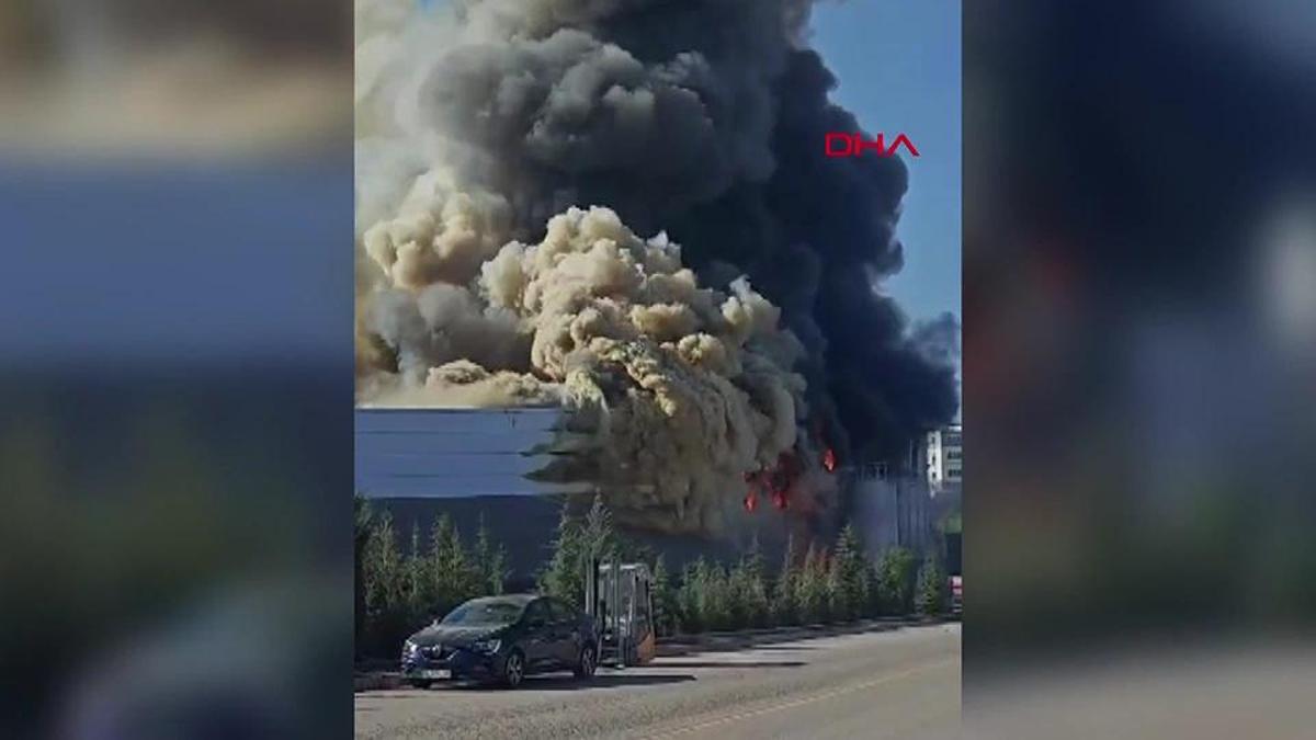 Son dakika: Ankara'da boya fabrikasında büyük yangın