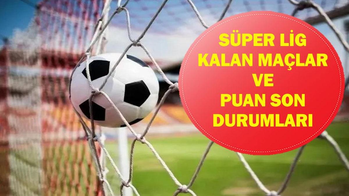 Süper Lig Şampiyonluk Yarışı Galatasaray, Fenerbahçe Trabzonspor, Beşiktaş Puan Durumları ve Kalan Maçlar Listesi…