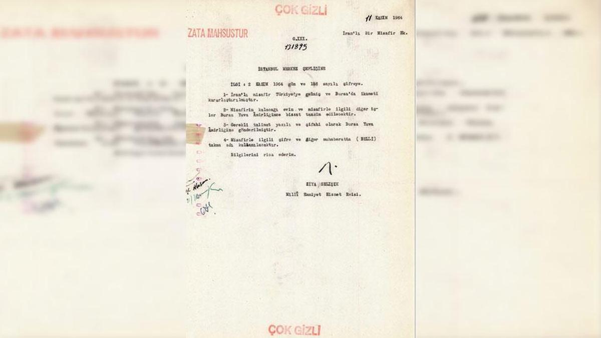 MİT, Humeyni ile ilgili 'gizli' belgeyi paylaştı!