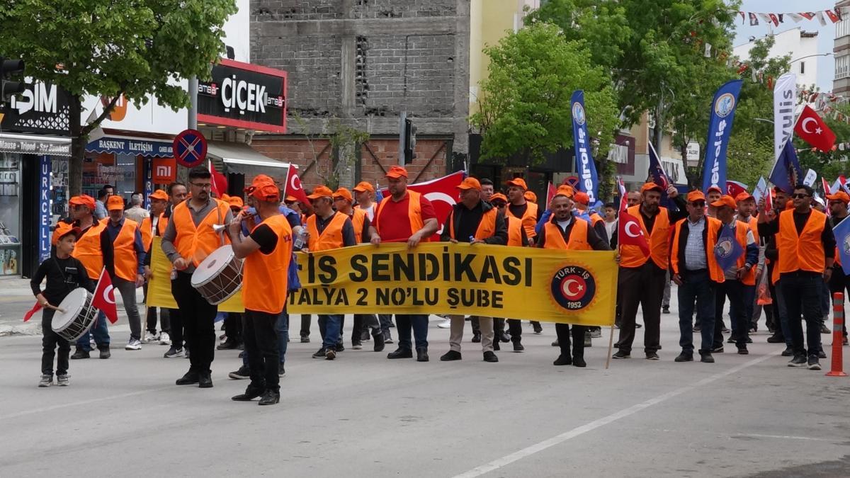 Burdur'da 1 Mayıs kutlaması