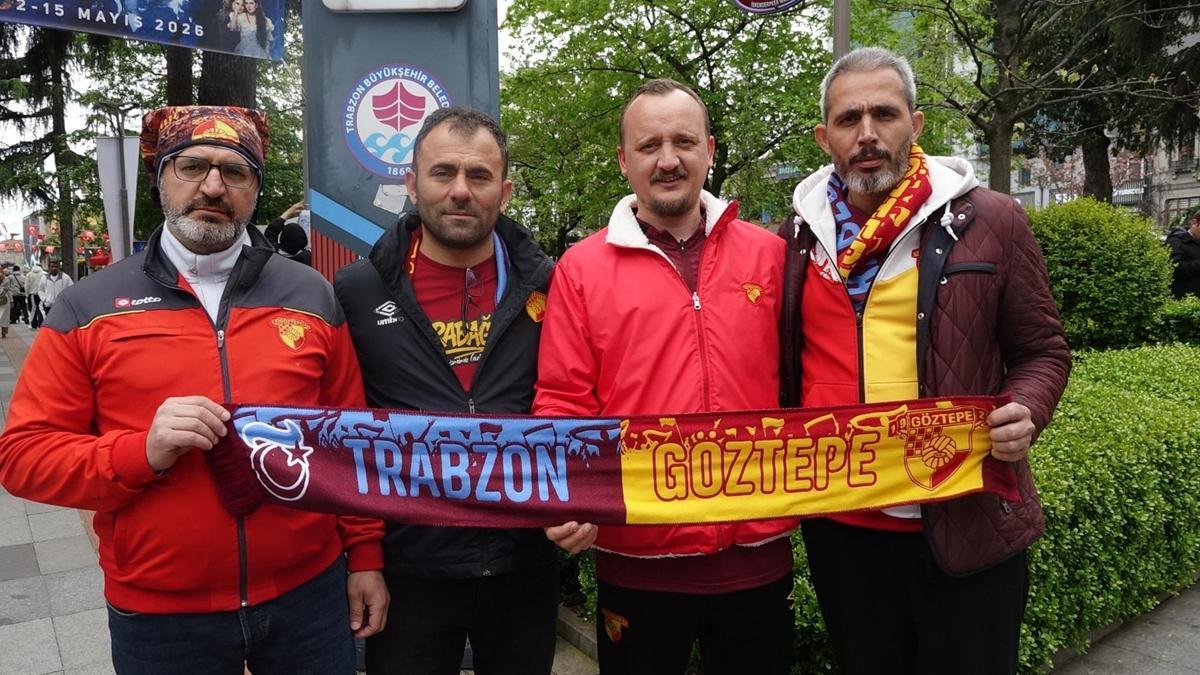 Trabzonspor ve Göztepe taraftarları arasında dostluk rüzgarı esti