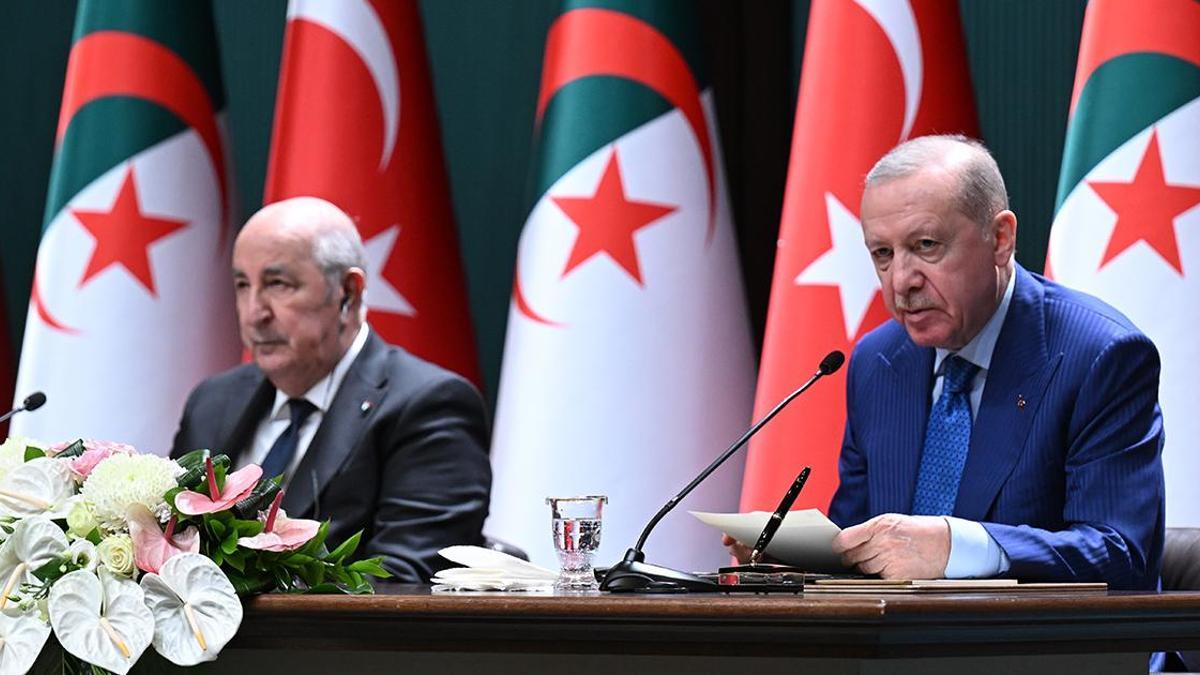 SON DAKİKA HABERİ: Cezayir Cumhurbaşkanı Ankara'da! Cumhurbaşkanı Erdoğan: İş birliğimiz gelişiyor