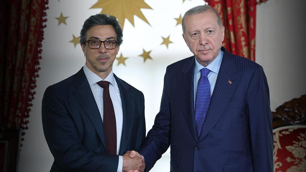 Cumhurbaşkanı Erdoğan, BAE başkan yardımcısını Dolmabahçe'de kabul etti