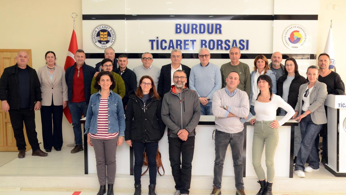 İtalyan heyet Burdur Ticaret Borsasında incelemelerde bulundu