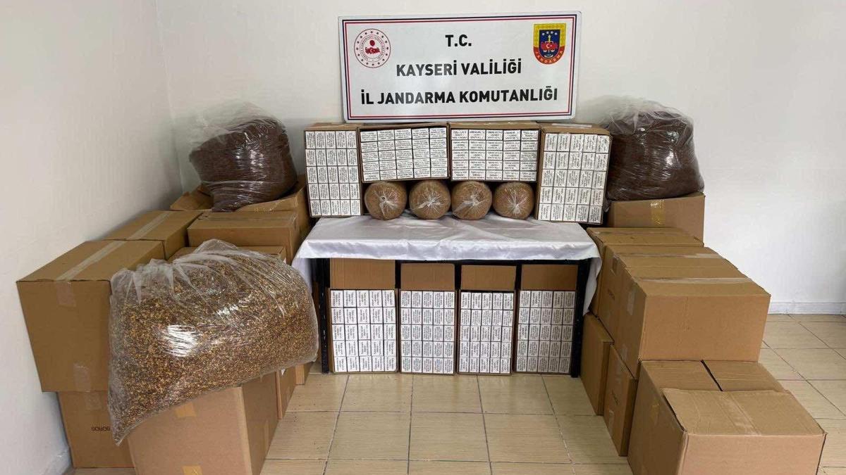 Kayseri’de 200 kilogram kaçak tütün ele geçirildi
