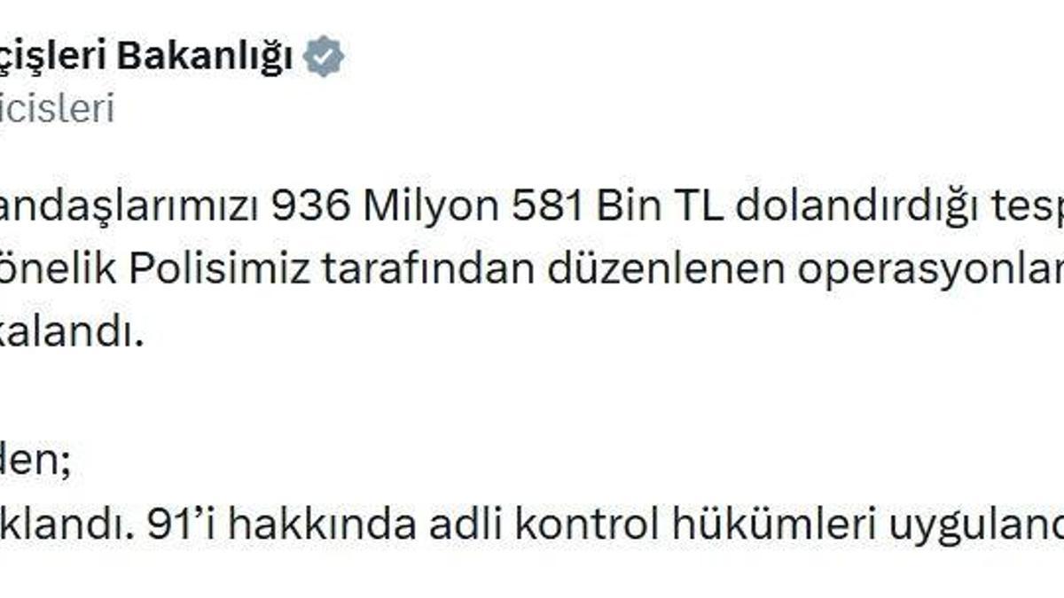 24 ilde dolandırıcılık operasyonları: 133 tutuklama