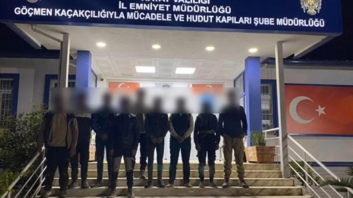 Hatay'da 9 kaçak göçmen yakalandı