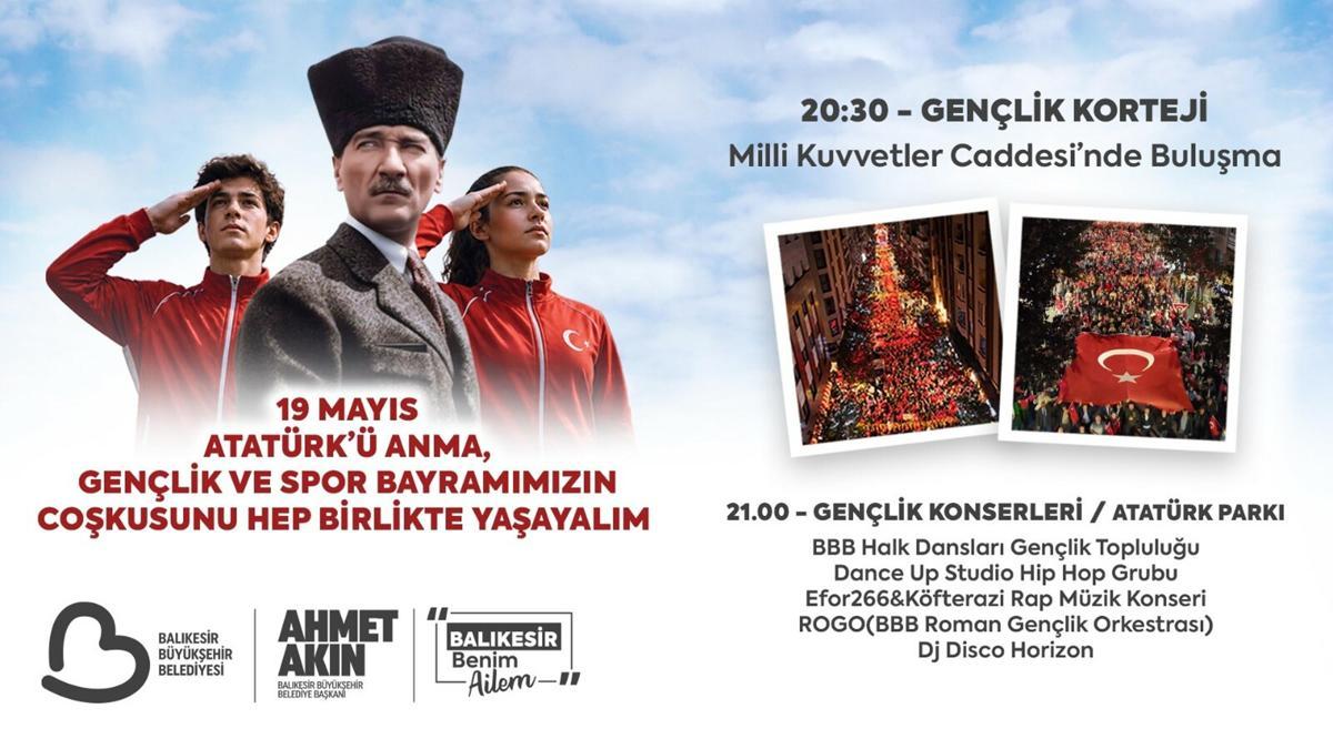 Balıkesir'de gençler 'Gençlik Korteji'nde buluşacak