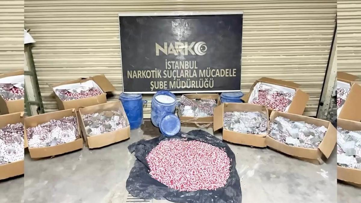 Ataşehir'de uyuşturucu operasyonu: 595 bin sentetik ecza hap ele geçirildi