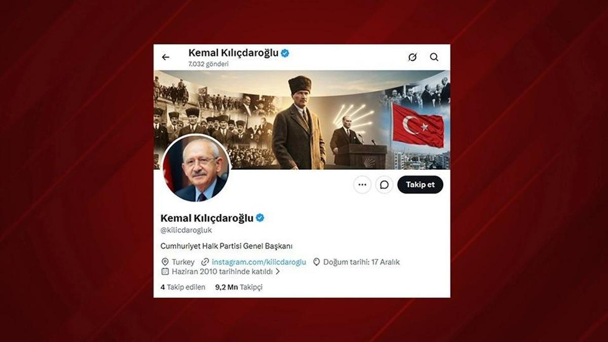 Kemal Kılıçdaroğlu, sanal medyadaki unvanını güncelledi