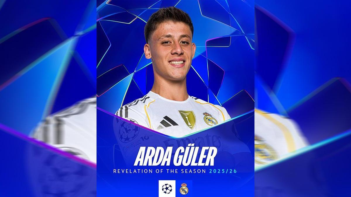 Şampiyonlar Ligi'nden, Arda Güler'e ödül