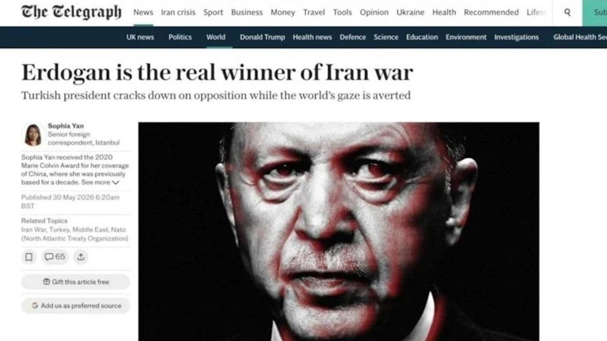 The Telegraph Gazetesi Türkiye'yi yazdı! "İran savaşının kazananı Erdoğan"