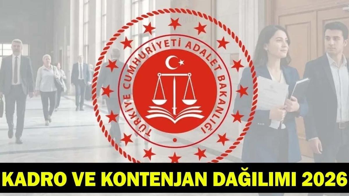 Adalet Bakanlığı logosu ve '15 Bin Personel Alımı' yazısı bulunan görsel.
