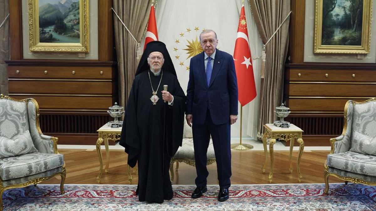 Cumhurbaşkanı Erdoğan, Bartholomeos'u kabul etti