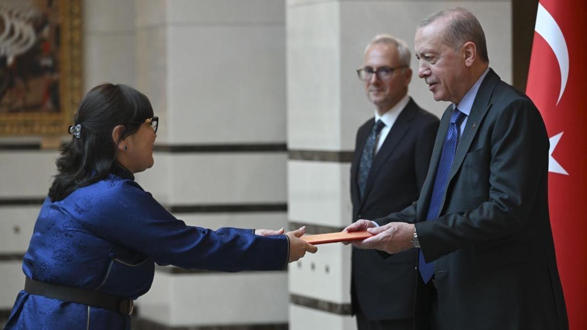 Cumhurbaşkanı Recep Tayyip Erdoğan, büyükelçileri kabul ediyor.