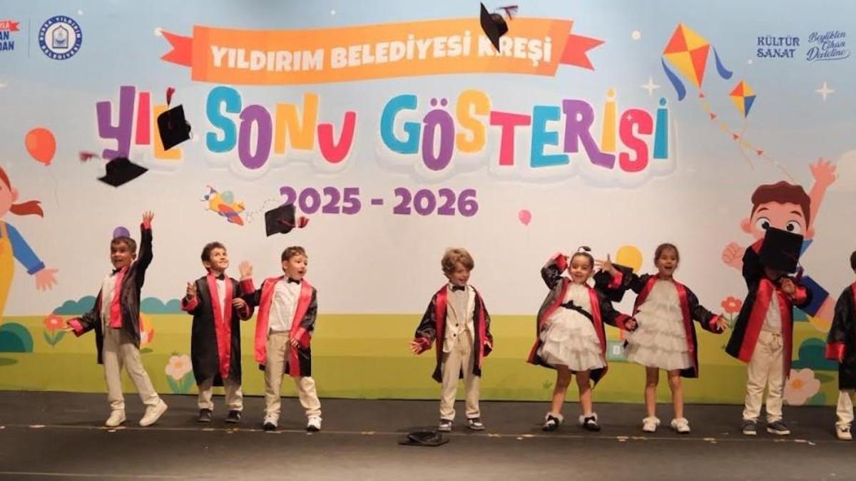 Yıldırım’da miniklerin mezuniyet coşkusu