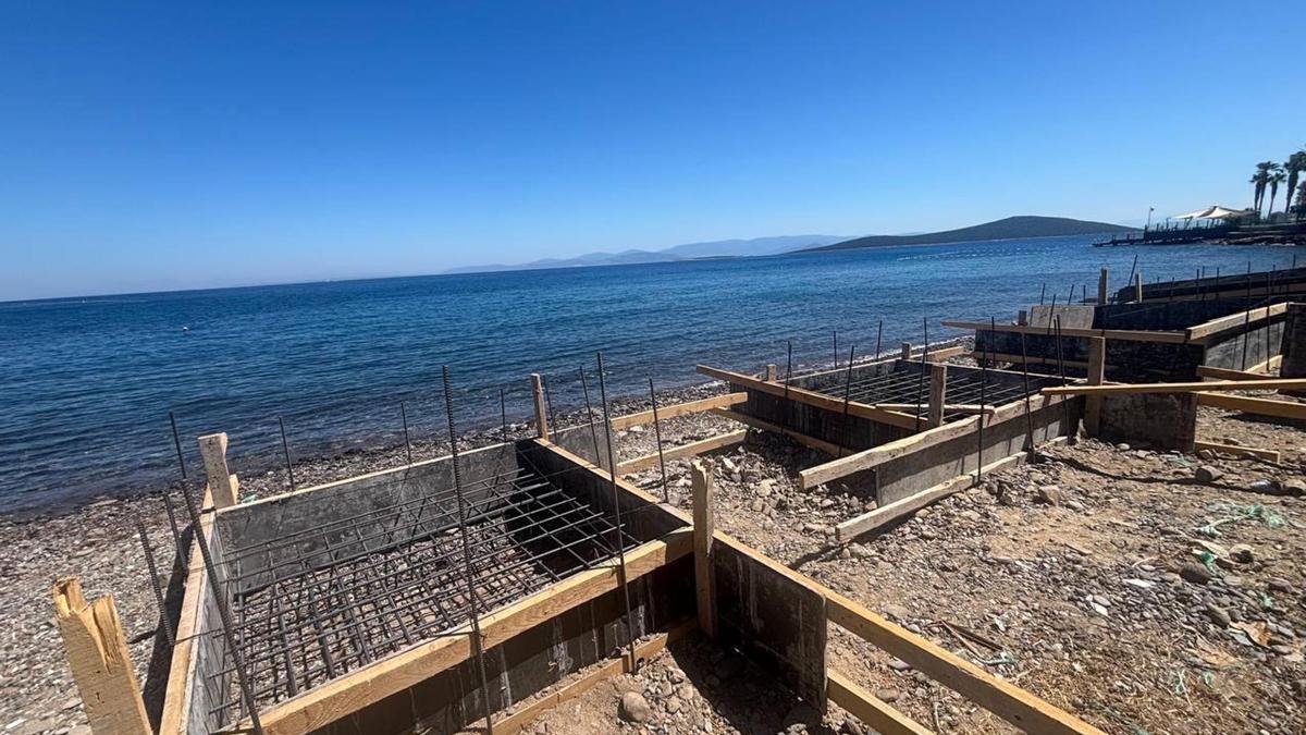 Bodrum'da sahilde beton dökümüne 150 bin lira ceza