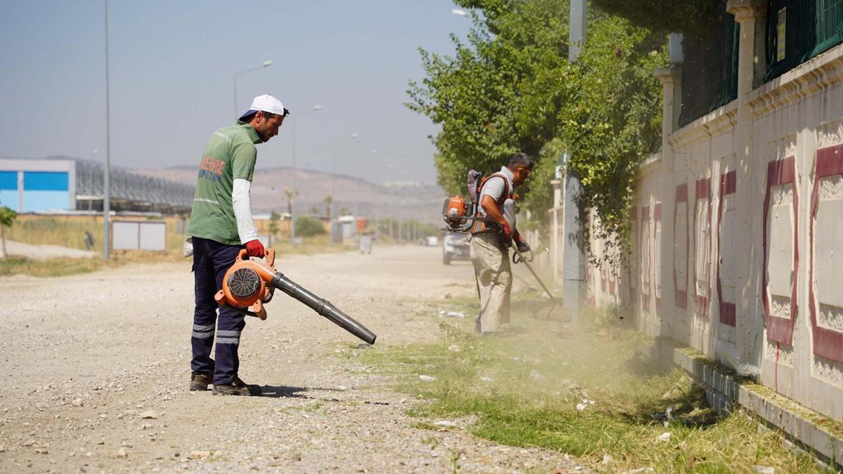 Yunusemre'den Karaali'de ot biçme çalışması
