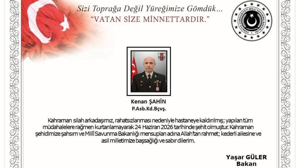Fırat Kalkanı bölgesinden acı haber: 1 şehit