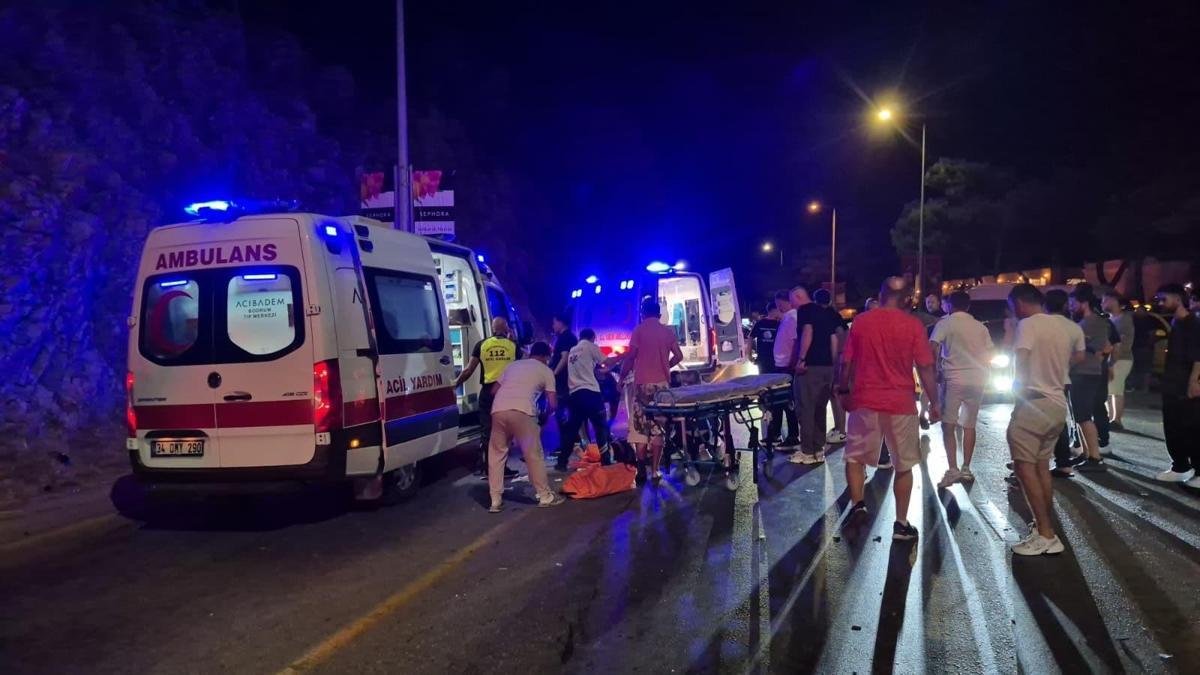 Bodrum’da taksi ile motosiklet çarpıştı: 1 ölü, 1 ağır yaralı