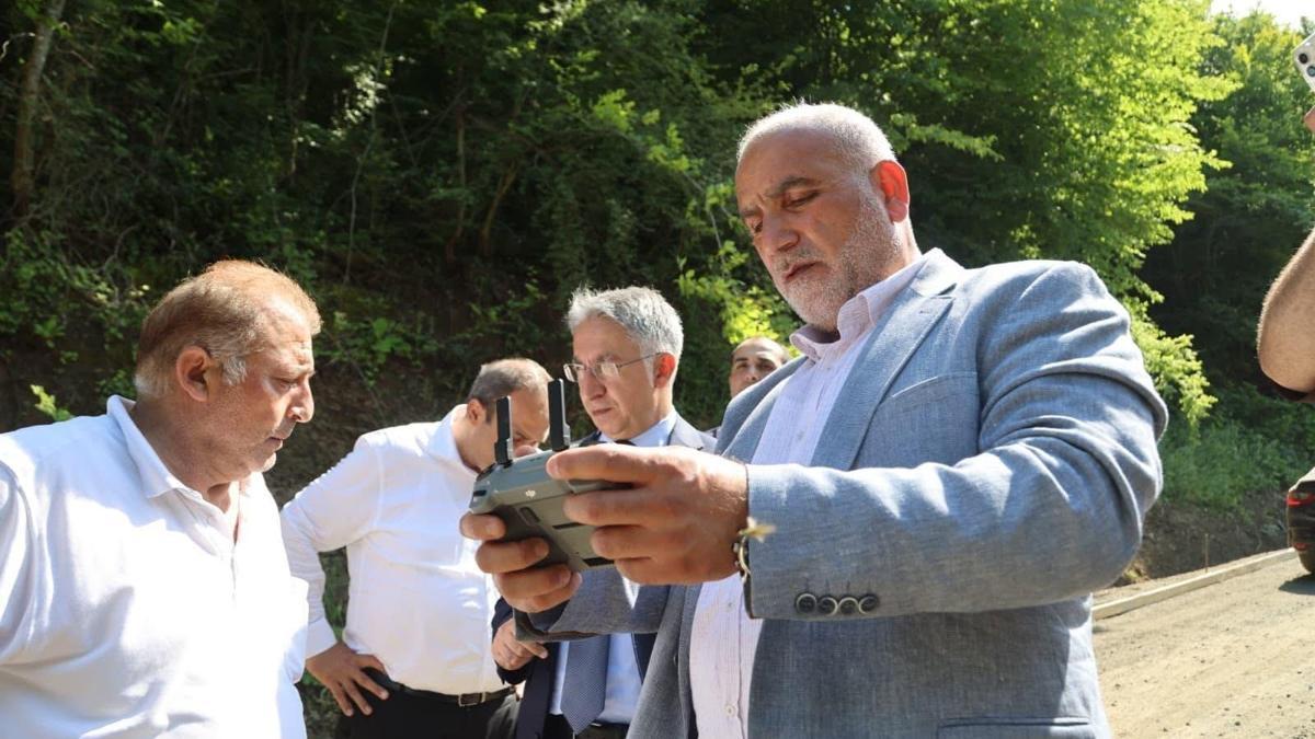 Başkan Sandıkçı çalışmaları dronla yerinde inceleme