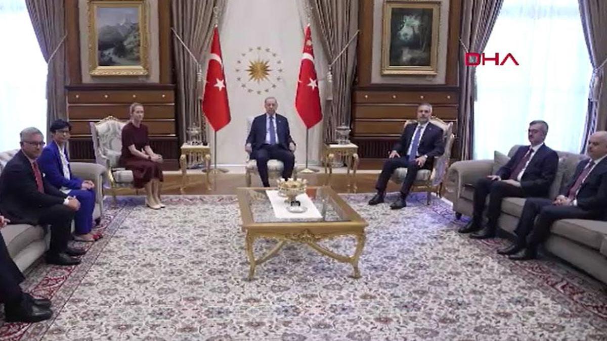 Cumhurbaşkanı Erdoğan, AB heyetini kabul etti