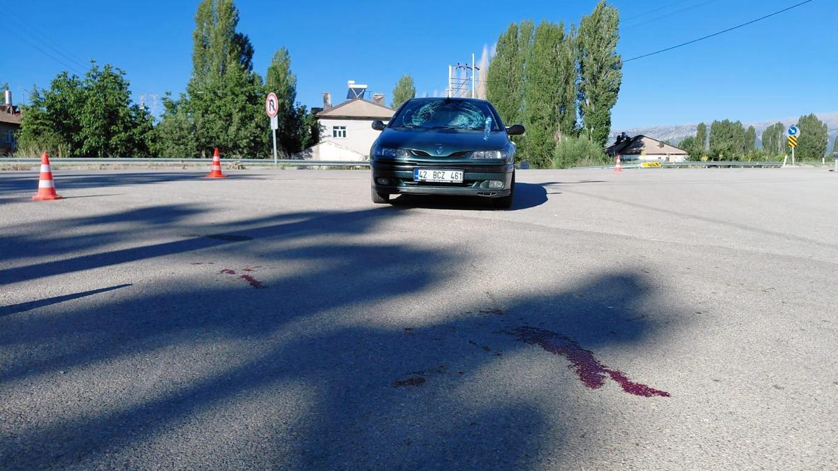 Seydişehir'de otomobilin yaya çarptığı kazada 2 kişi yaralandı