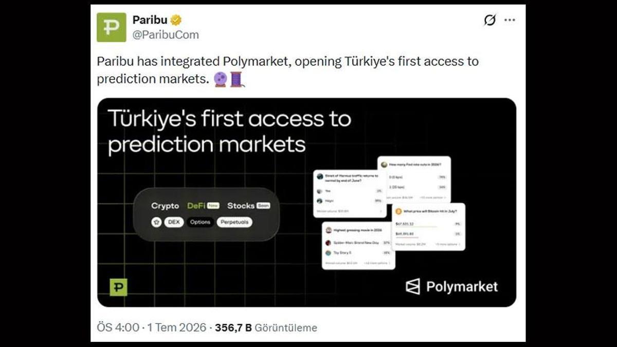 Paribu'nun Polymarket hamlesi tepki topladı: Türkiye'de serbest mi?