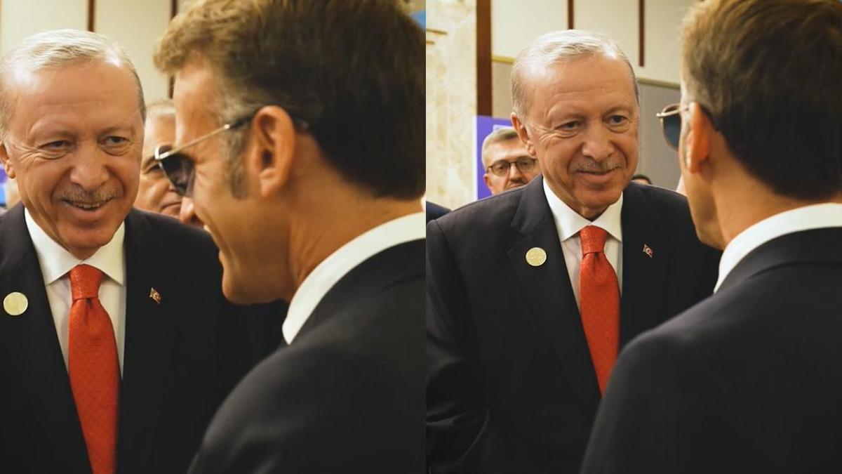 Gülümseten anlar! Macron sanal medya hesabından paylaştı: 'Fransa'ya selamlar'