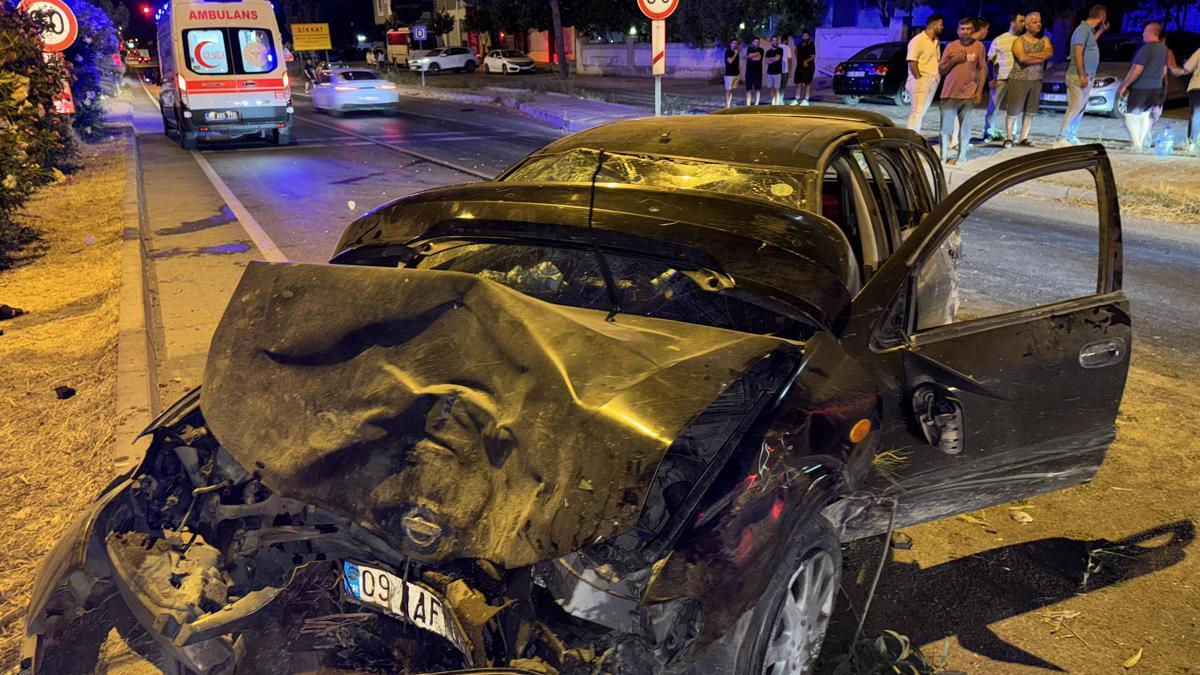 Aydın'da ağaca çarpan otomobildeki 6 kişi yaralandı
