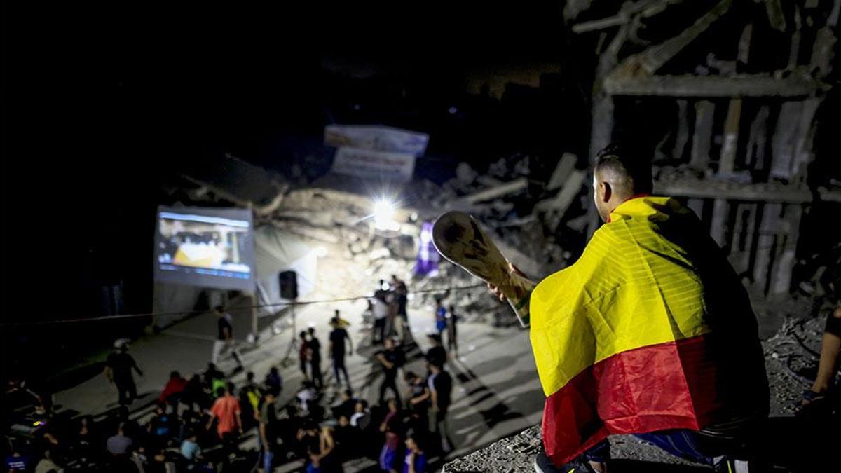 Gazze'de dünya kupası sevinci haber görseli