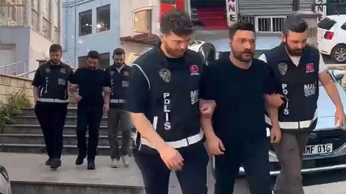 Oğuzhan Uğur'un Ahbap Derneği soruşturması kapsamında adliyeye sevk edildiği an.