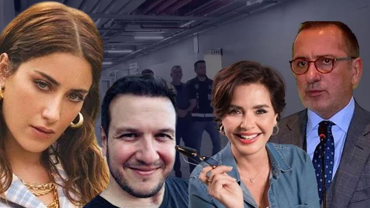 Hazal Kaya ve Ruşen Çakır'ın Ahbap soruşturması kapsamında adliyede olduğu anı gösteren görsel.