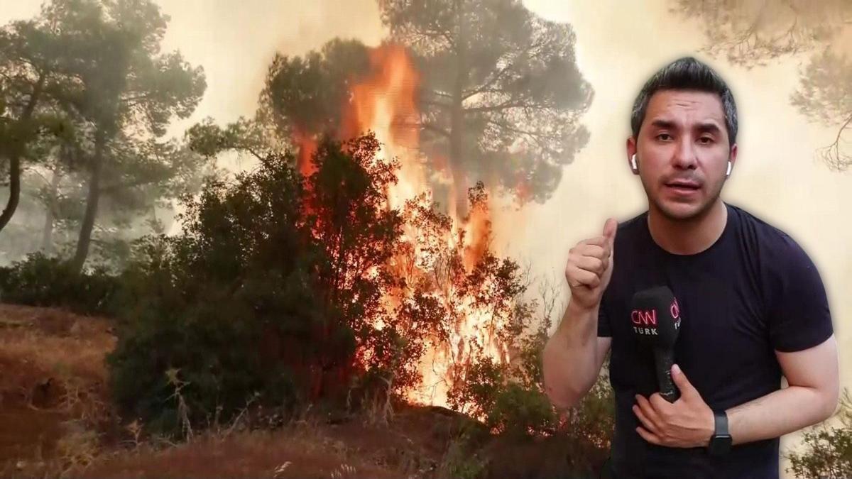CNN TÜRK ekibi alevlerin arasında haber görseli
