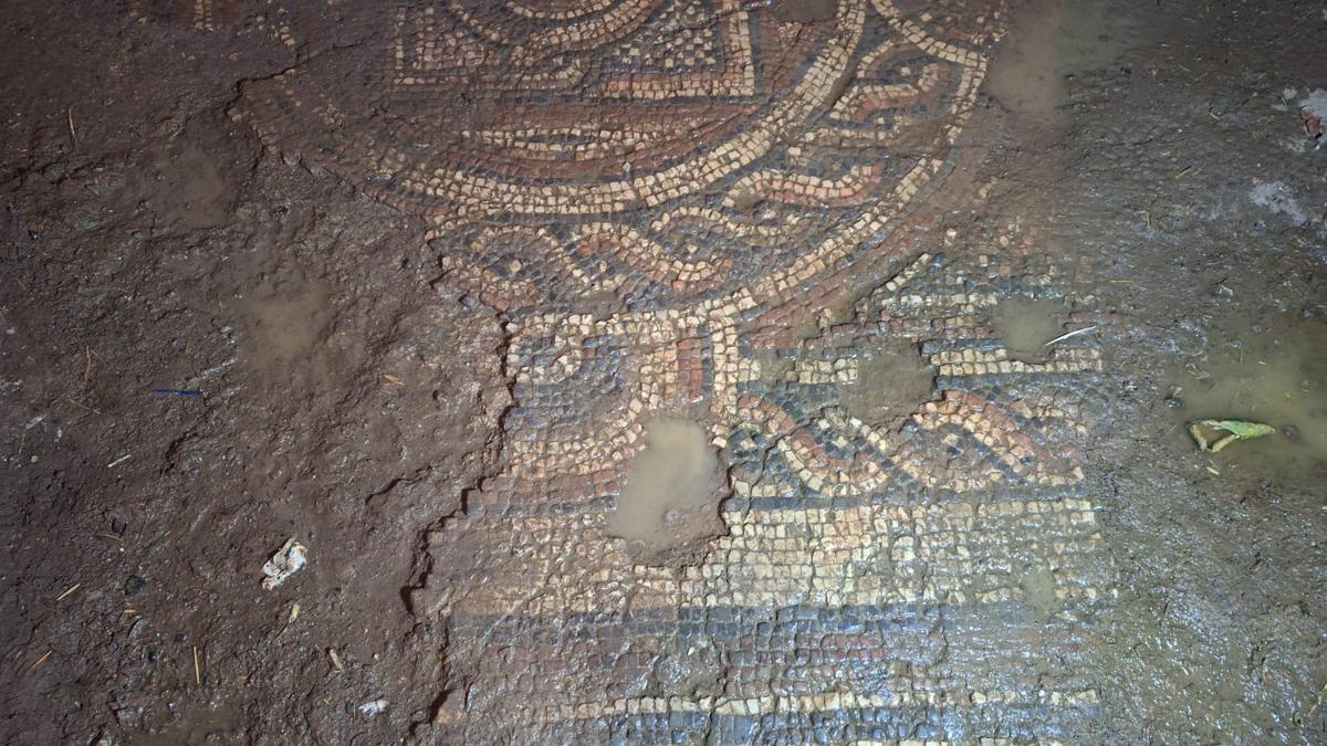 Mardin'de 1500 yıllık taban mozaiği ele geçirildi; 2 gözaltı haber görseli