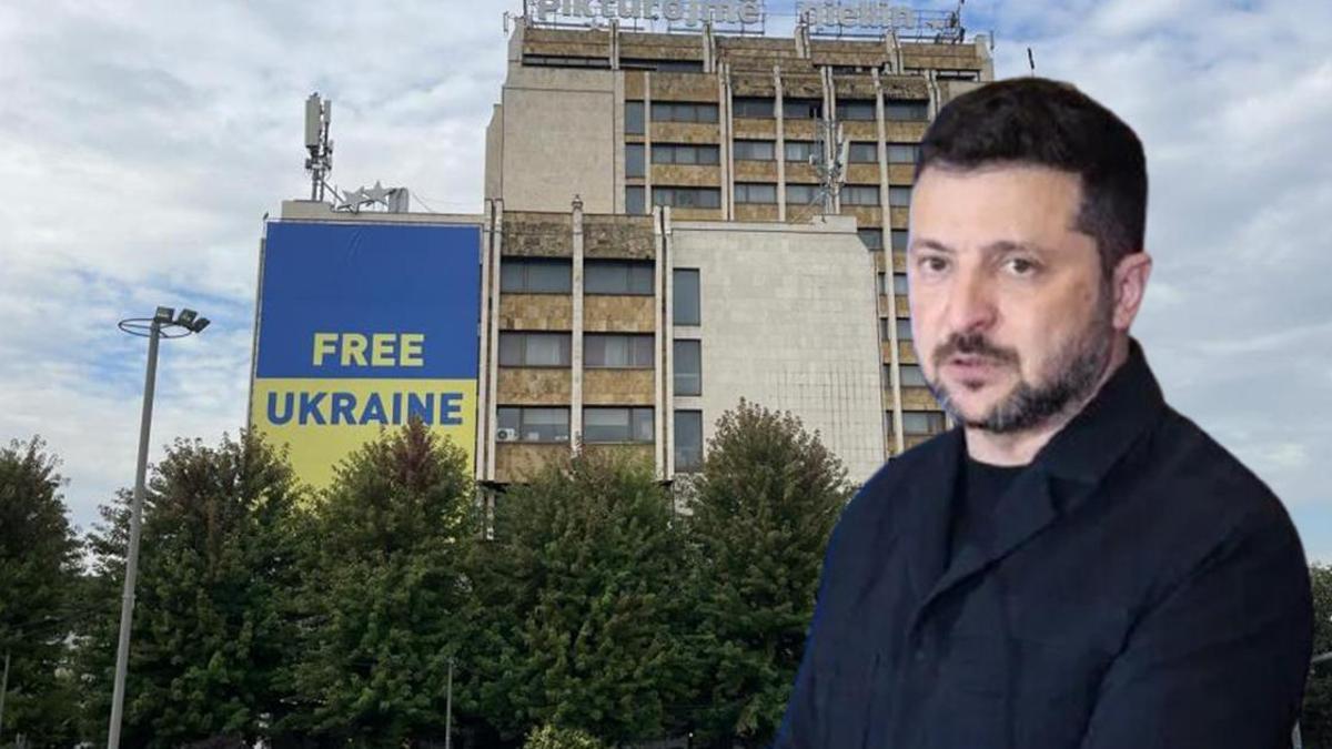 Kosova'da Zelenskiy büyük tepki! Ukrayna bayrağı indirildi haber görseli