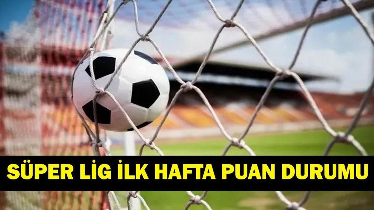 SÜPER LİG PUAN DURUMU İLK HAFTA: Beşiktaş, Galatasaray, Fenerbahçe ve Trabzonspor Kaçıncı Sırada? Süper Lig'de İlk Tablo Oluştu