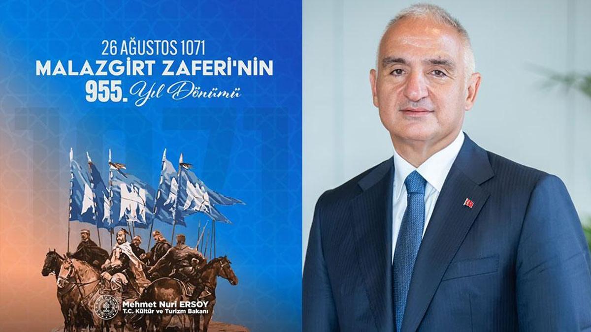 Bakanı Ersoy'dan Malazgirt paylaşımı: Anadolunun kaderini değiştiren tarihi devrin başlangıcı