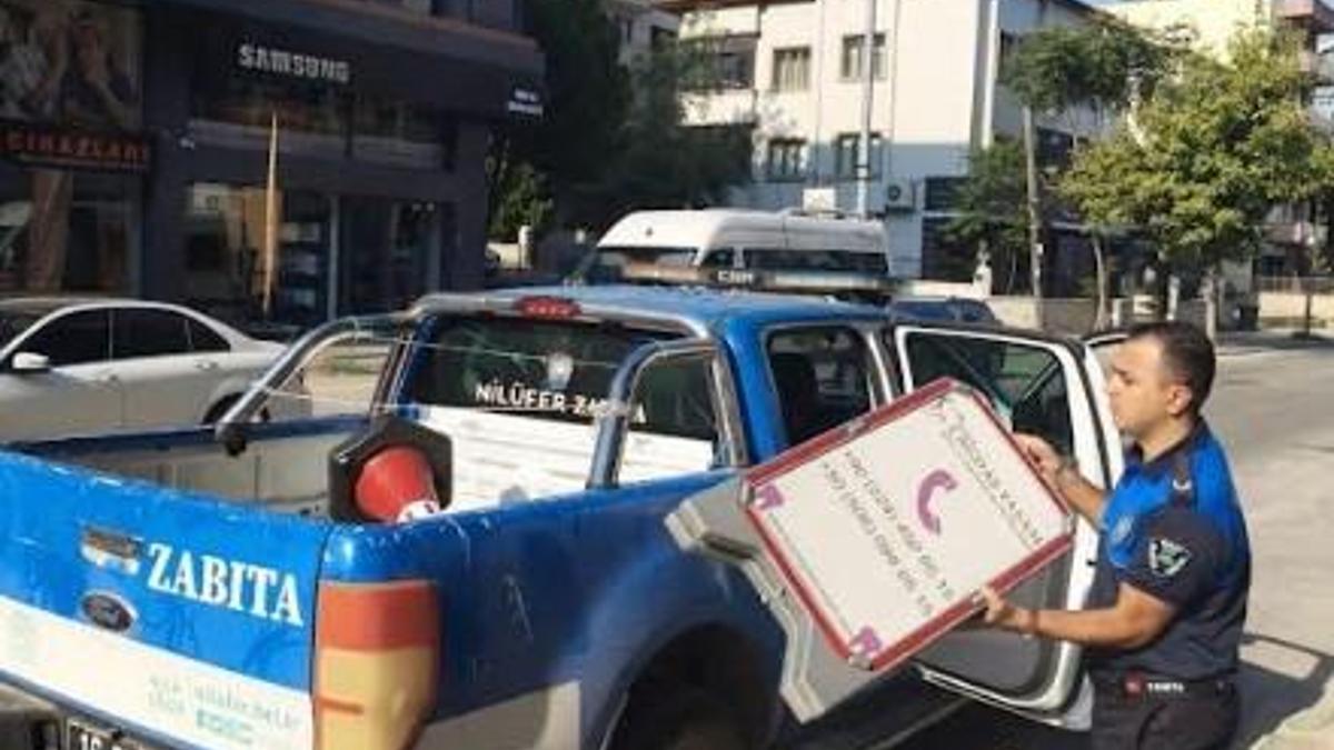 Nilüferde kaldırım işgallerine karşı denetim sürüyor