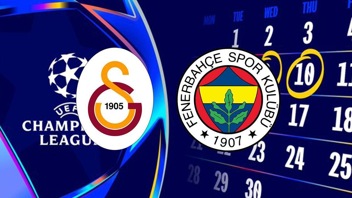 Galatasaray ve Fenerbahçe'nin, Şampiyonlar Ligi fikstürü belli oldu