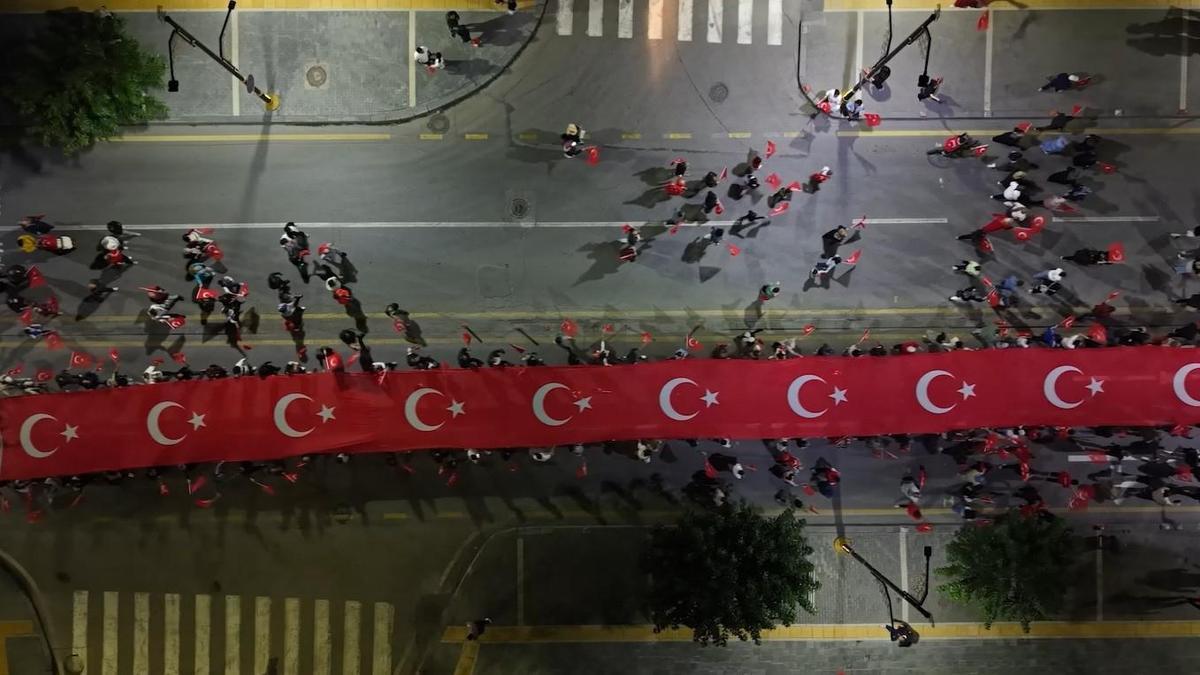 Sivas'ta Zafer Bayramı yürüyüşü